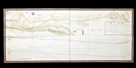 [MAPPA STRADALE] Tipo del tronco di strada postale per Brescia dal Ponte di Ser