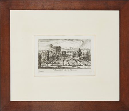 Giovanni Battista Piranesi Veduta di Belvedere in Vaticano, dalla serie Varie Ve