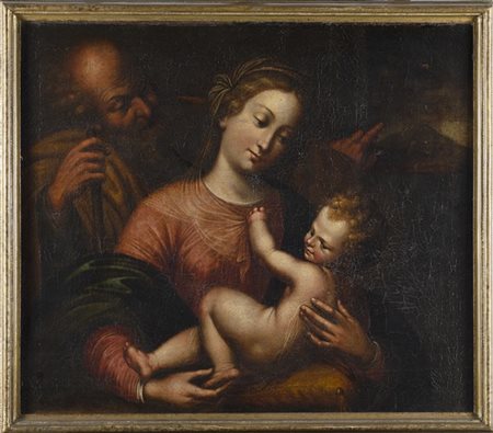 Scuola lombarda del secolo XVII

Sacra Famiglia
Olio su tela, cm 75,5x87
In cor