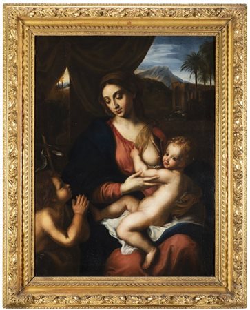 Scuola romana del secolo XVIII

Madonna con Bambino e San Giovannino
Olio su te