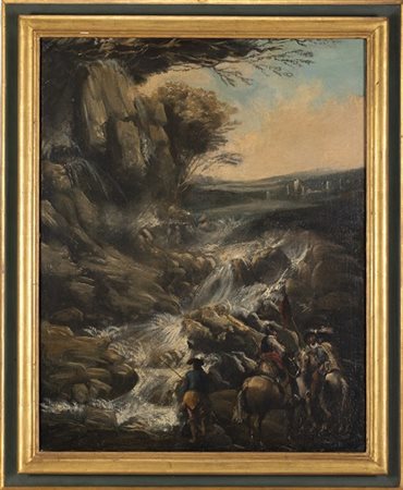 Seguace di Antonio Maria Marini, fine del secolo XVIII

Paesaggio con cascata e