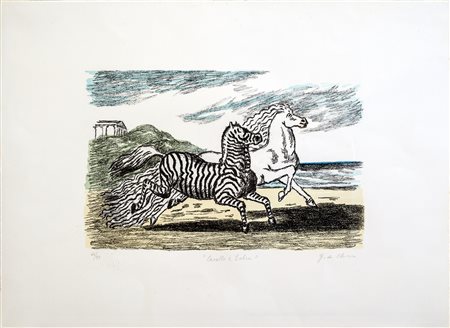 GIORGIO DE CHIRICO, Cavallo e zebra