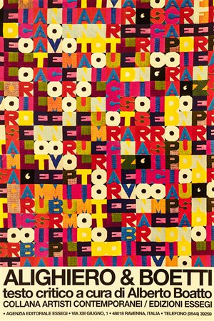 ALIGHIERO BOETTI, Manifesto