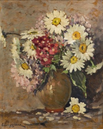 ENRICO BOGGIONE<BR>Torino 1889 - 1985<BR>"Vaso di fiori"