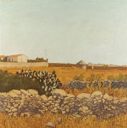 MAURO CHESSA<BR>Torino 1933<BR>"Paesaggio a Santa Teresa di Gallura" 1980