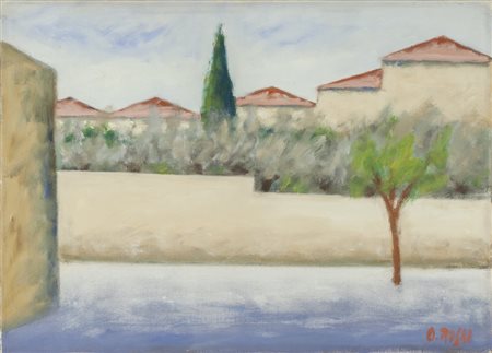 OTTONE ROSAI (1895-1957) <br>Paesaggio 1956 