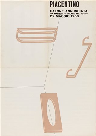 (rif.) Gianni Piacentino - Piacentino, Salone Annunciata Milano, 1968