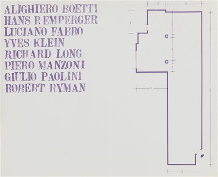 AA.VV. - Sentenza 1, invito alla mostra collettiva presso Galleria Toselli, Milano, 8.31 october 1969