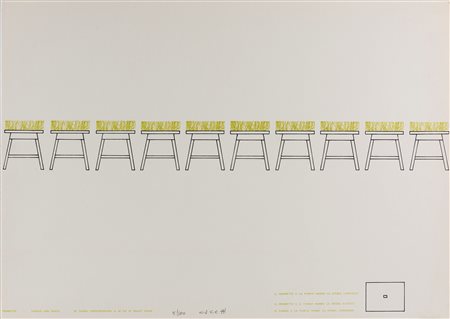 Enzo Cucchi (Morro d'Alba 1949)  - Progetto - tavolo con prato