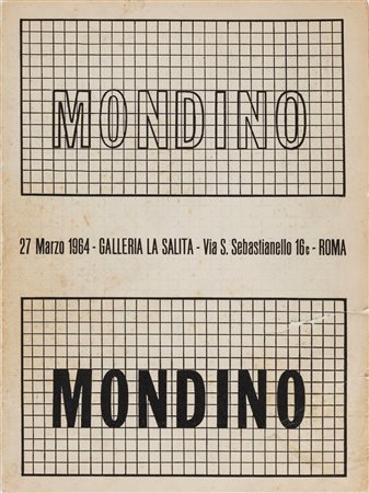 Aldo Mondino (Torino 1938-Torino 2005)  - Pieghevole con intervento dell'Artista, 1964