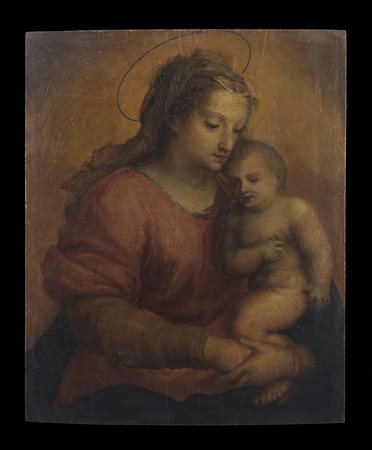  SEBASTIANO FILIPPI BASTIANINO (1532 - 1602) - Attribuito a. Madonna con il Bambino.