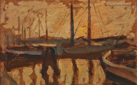 NOVATI MARCO (1895 - 1975) - Paesaggio marino all'alba. .