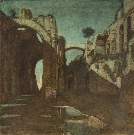 GLAUCO CAMBON, Plenilunio sul colle Palatino, 1924