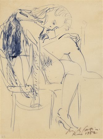 PERICLE FAZZINI, Nudo di donna seduta, 1952