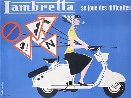 MANIFESTO PUBBLICITARIO DELLA LAMBRETTA, FINE ANNI '70