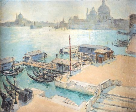 Giuseppe (Bepi) Lavagna Veduta di Venezia olio su tavola cm 50x60 (con la...