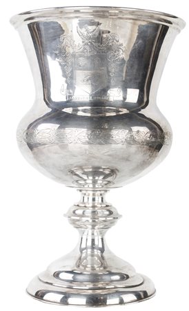 Grande vaso a cratere in argento, Londra 1881, argentiere Martin & Hall...