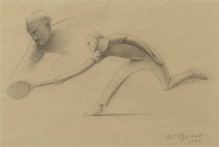 DI BOSSO RENATO (1905 - 1982) - Studio per scultura.