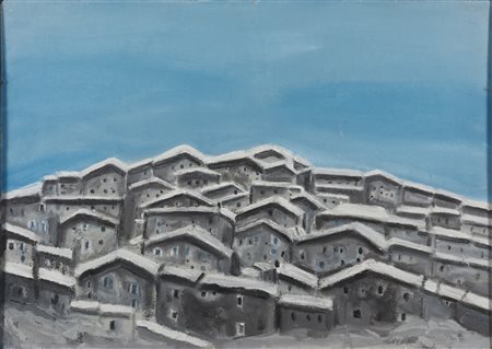 ENOTRIO (1920-1989) Paesaggio con neve.