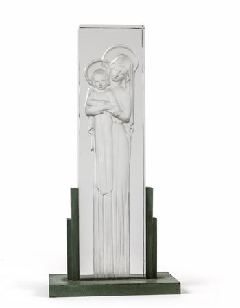 RENE" LALIQUE <br>una lampada da tavolo, anni 