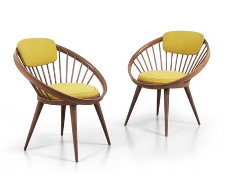  YNGVE EKSTROM<br>Due poltroncine "Circle chair" 