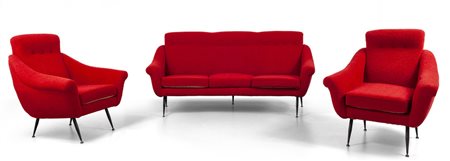 DUE POLTRONE E UN SOFA, anni '60. <br>Strutture 