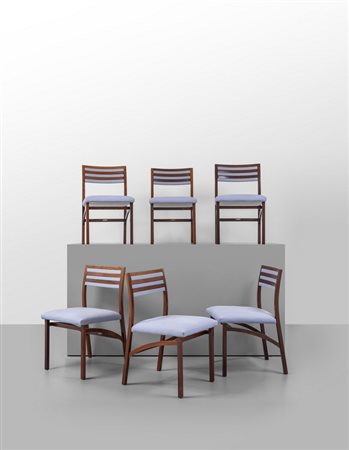  ICO PARISI<br>Sei sedie "110" per CASSINA, 1961. 