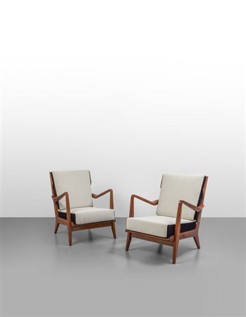 GIO PONTI<br>Due poltrone '516' per CASSINA, anni 