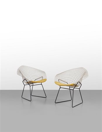 HARRY BERTOIA <br>Due "Small Diamond Chairs" 