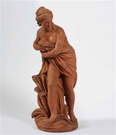 Venere al bagno. Terracotta firma e data incisi alla base “L.S. Boizot 1773”,...