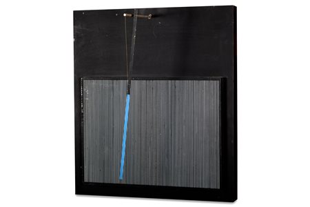 Jesus Rafel Soto (Ciudad Bolívar  1923-Parigi  2005)  - Inclinè bleu et noir, 1966