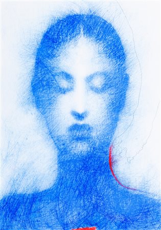 Omar Galliani (Montecchio Emilia 1954)  - Blu, 1984