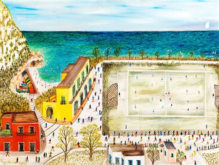 Carmelina di Capri (Capri 1920-2004)  - Il campo sportivo, 1962