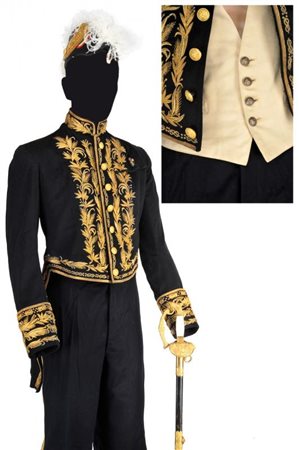 Uniforme e spadino da diplomatico