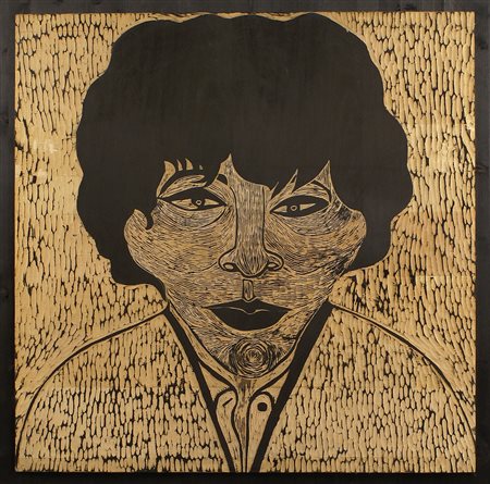 PATRIZIA TONELLI XX Sec. Senza titolo intaglio su legno 102x103 cm.