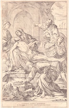 Giuseppe Maria Mitelli (1634-1718) da Alessandro Tiarini (1577-1668): DEPOSIZIONE DI CRISTO,  C. 1679