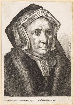 Wenceslaus Hollar (1607-1677) da Hans Holbein il Giovane: RITRATTI DI SIR E SIG.RA BUTTS 