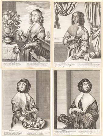 Wenceslaus Hollar (1607-1677) : QUATTRO STAGIONI, 1641