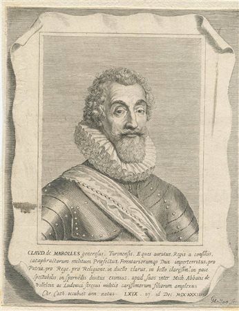 Claude Mellan (1598-1688) : RITRATTO DI CLAUDE DE MAROLLES, C. 1650