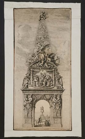 Jean Le Pautre (1618-1682) da Charles Le Brun (1619-1690): OBELISCO TRIONFALE, 1662