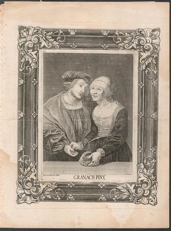 Anton Joseph Prenner (1683-1761) da Lucas Cranach il Vecchio (c.1472-1553): COPPIA MALE ASSORTITA, 1728