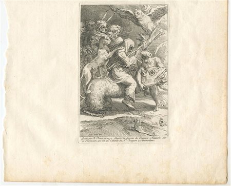 Bernard Picart (1673-1733) da Girolamo Francesco Maria Mazzola detto Parmigianino (1503-1540): IL SABBA DELLE STREGHE, 1732