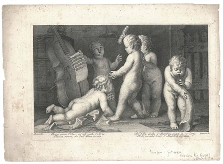 Johann Balthasar Gutwein (1702-1785) da Jacopo Amigoni (1682-1752): PUTTI MUSICI, 1720