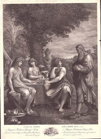 Francesco Rosaspina (1762-1841) da Ludovico Carracci: HABEBIT FILIUM SARA UXOR TUA, 1790