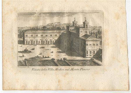 Giovanni Battista Piranesi (1720-1778): VEDUTA DELLA VILLA MEDICI SUL MONTE PINCIO, C. 1740