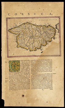 Joan Blaeu (1596-1673): MAPPA DI CORSICA