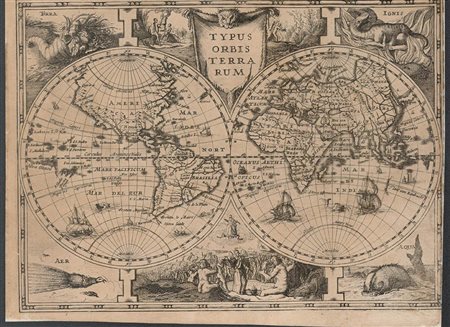 Jodocus Hondius (1563-1612) e Gerardus Mercator (1512-1594): TYPUS ORBIS TERRARUM