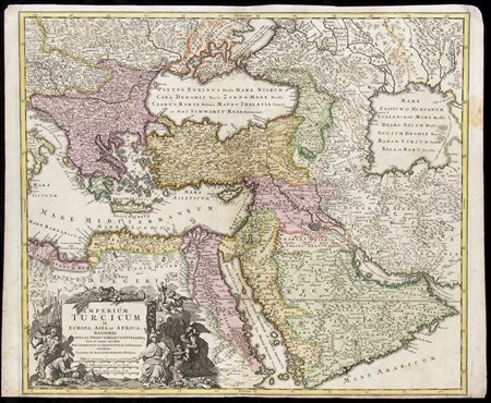 Johann Baptist Homann (1664-1724): IMPERIUM TURCICUM IN EUROPA, ASIA ET AFRICA REGIONES