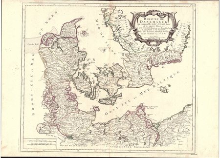 Robert Janvier: ROYAUME DE DANEMARK QUI COMPREND LE NORT-JUTLAND DIVISE EN SES QUATRE DIOCESES … , 1776