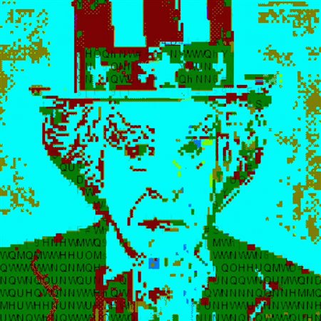 Ascii PopArt “Myths - Uncle Sam”